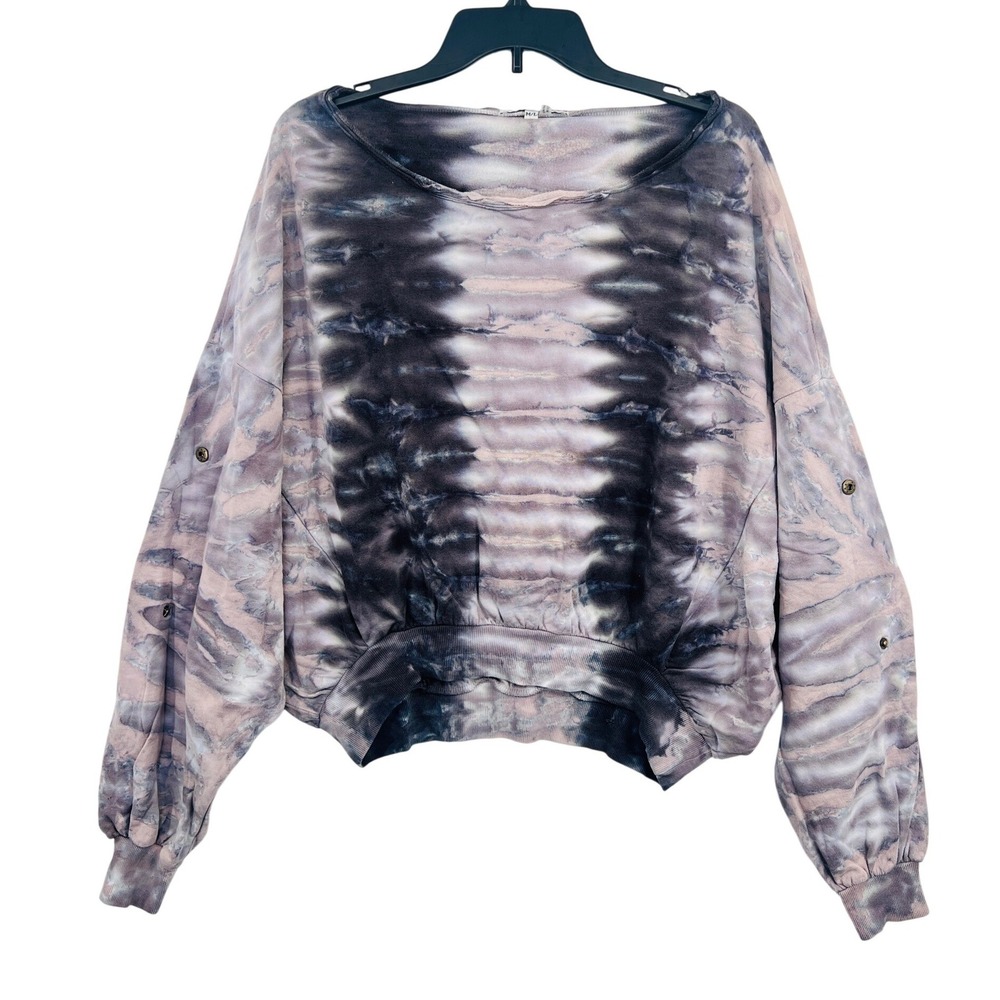 Young Fabulous & Broke Tie Dye Batwing Oversized Sweatshirt Boho Lounge Top M/L